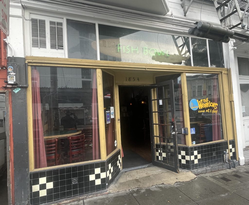 photo of the exterior of The Fishbowl Bar & Grill, San Francisco