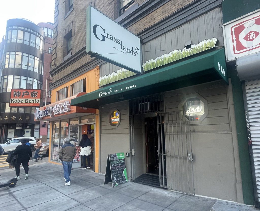 photo of the exterior of Grasslands bar, San Francisco