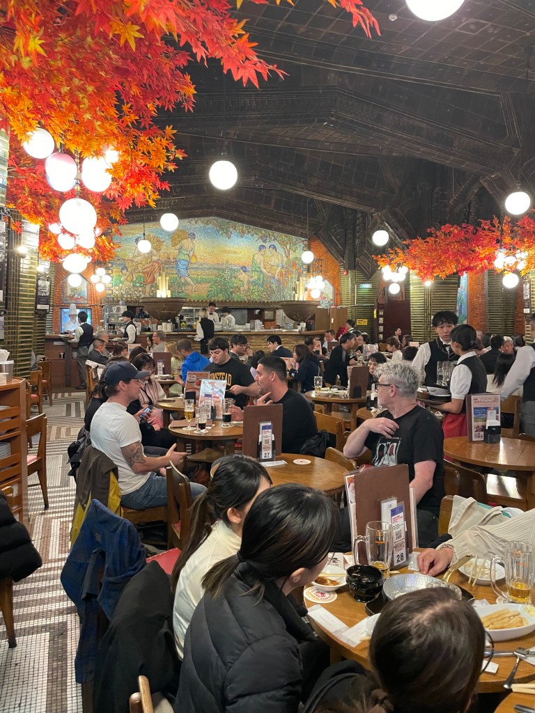 photo of interior of Ginza Lion Beer Hall, Tokyo, Japan