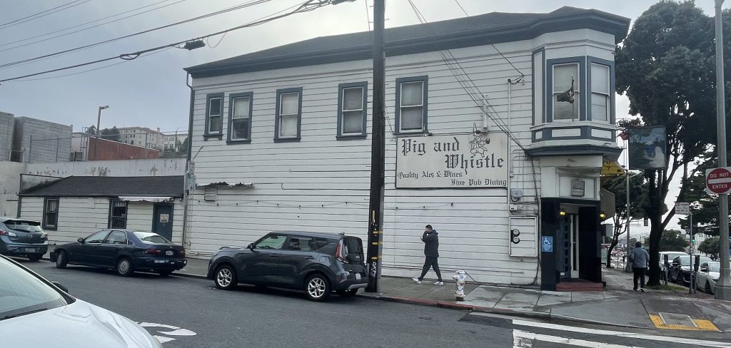 photo of the exterior of The Pig and Whistle, San Francisco