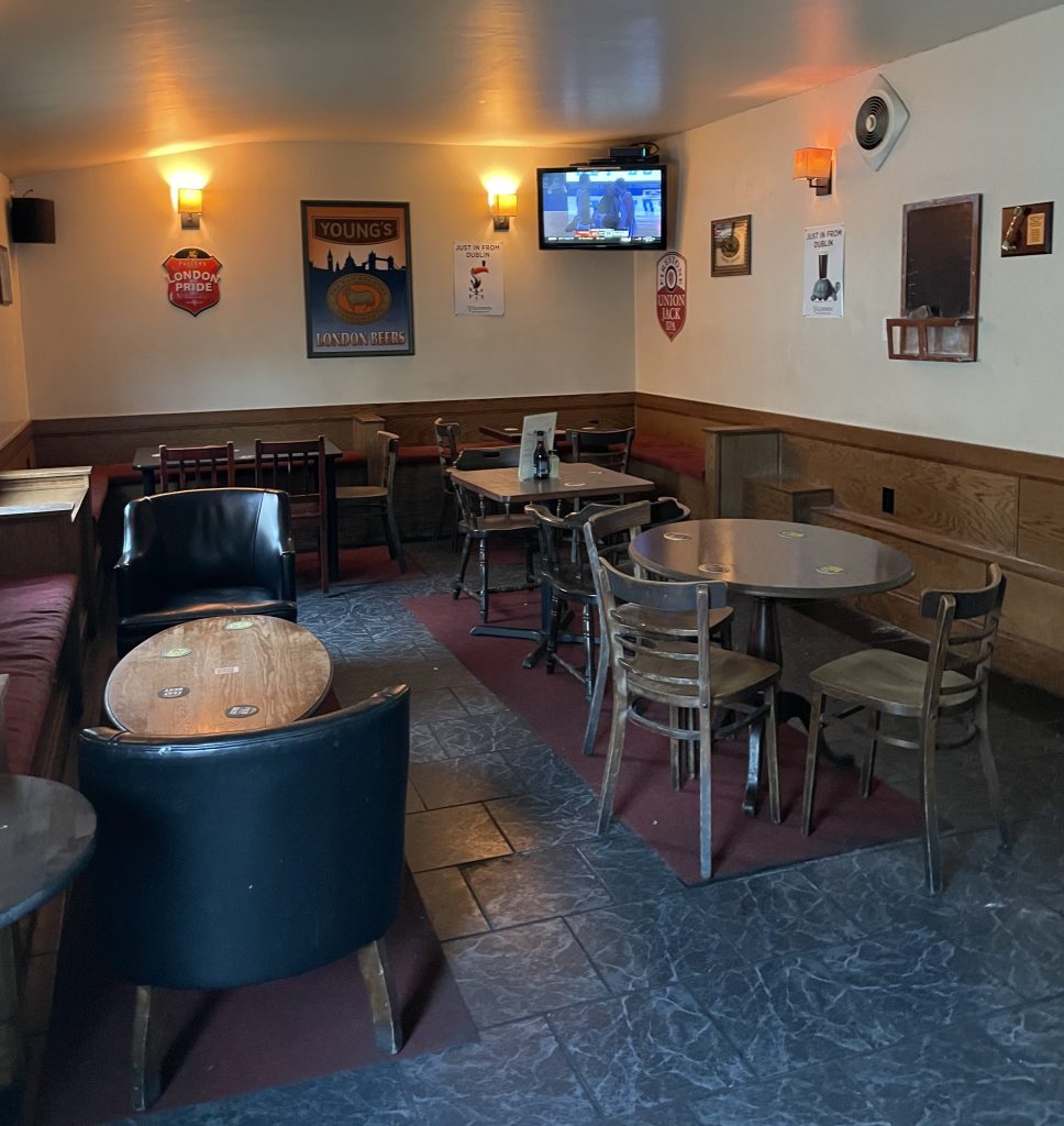 photo of the back room of The Pig and Whistle, San Francisco