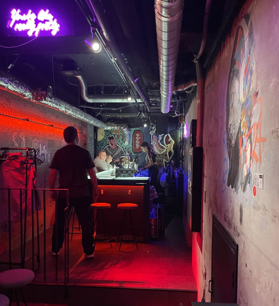 photo of interior of Subterra Cocktail Bar, Osaka, Japan