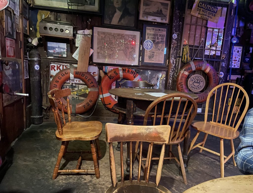 photo of interior of Heinold's First and Last Chance Saloon, Oakland, CA