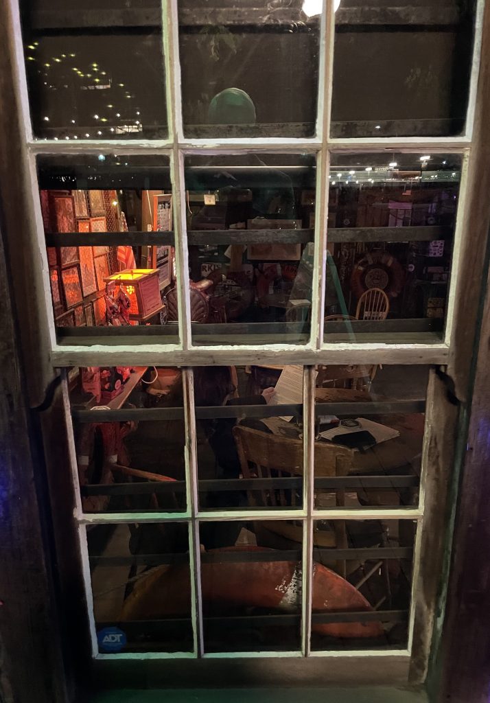 photo of window of Heinold's First and Last Chance Saloon, Oakland, CA