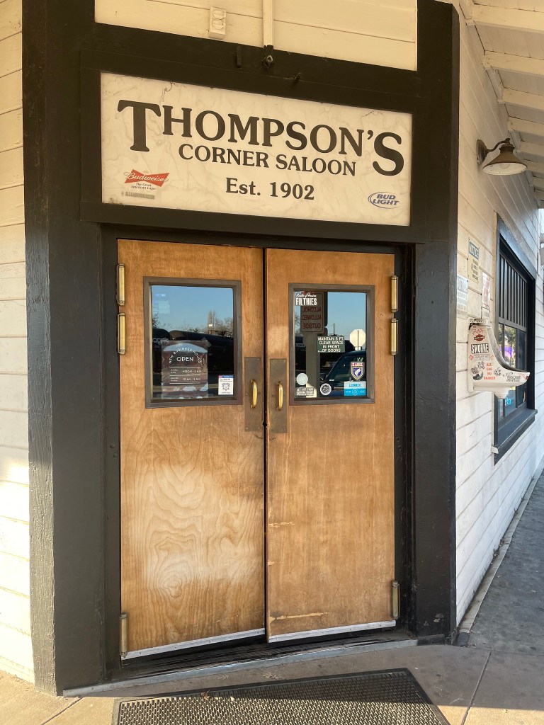 photo of entrance of Thompson's Corner Saloon, Fairfield, CA