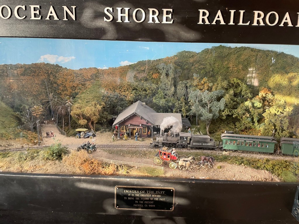 photo of diorama of Vallemar Station, Pacifica, CA