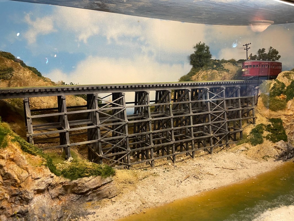 photo of diorama of Vallemar Station, Pacifica, CA