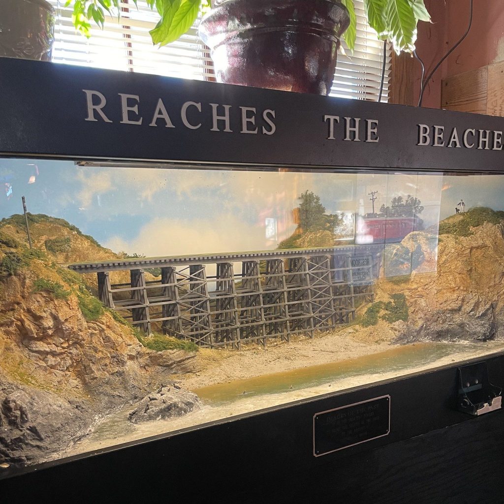 photo of diorama of Vallemar Station, Pacifica, CA