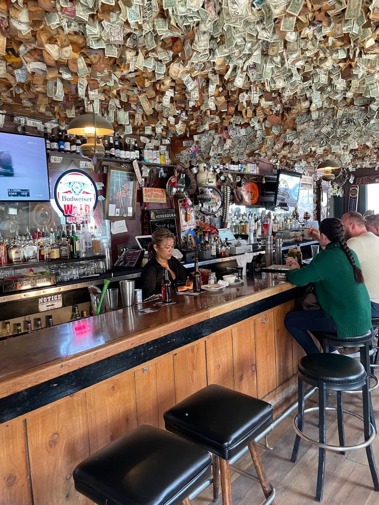 photo of the bar of Washoe House, Petaluma, CA