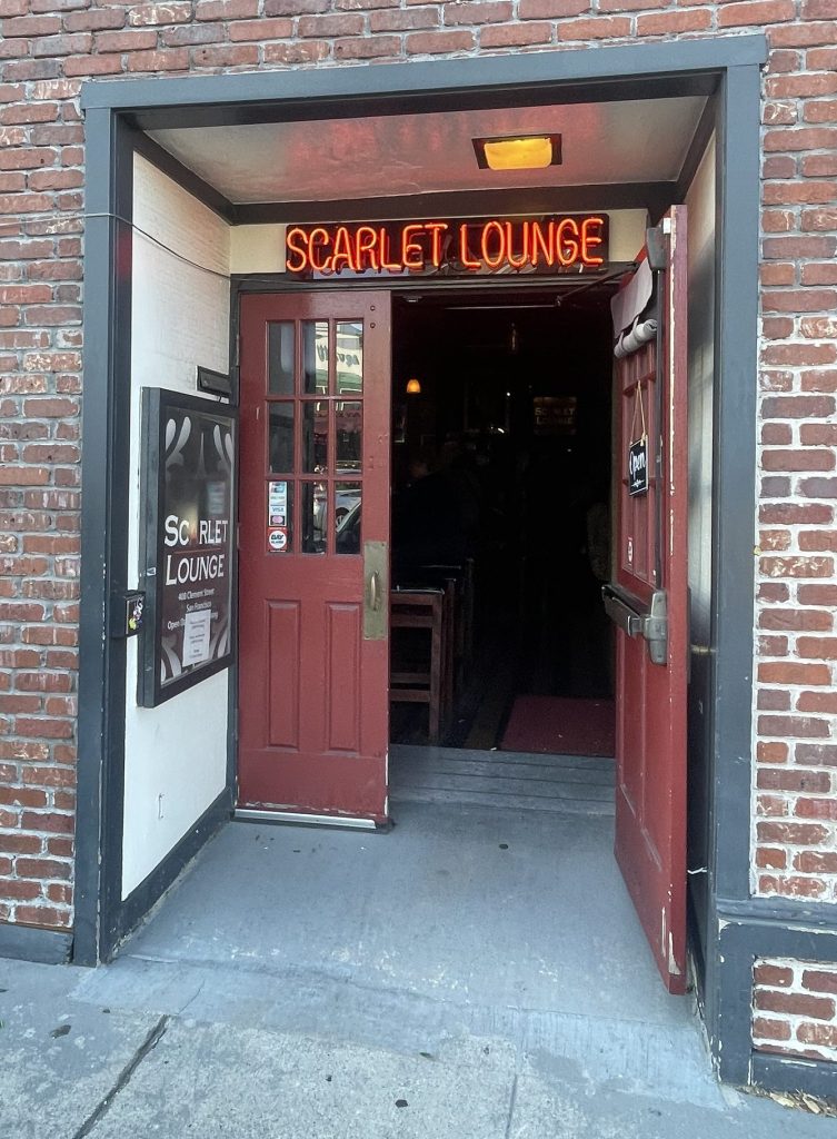 photo of entrance of Scarlet Lounge, San Francisco