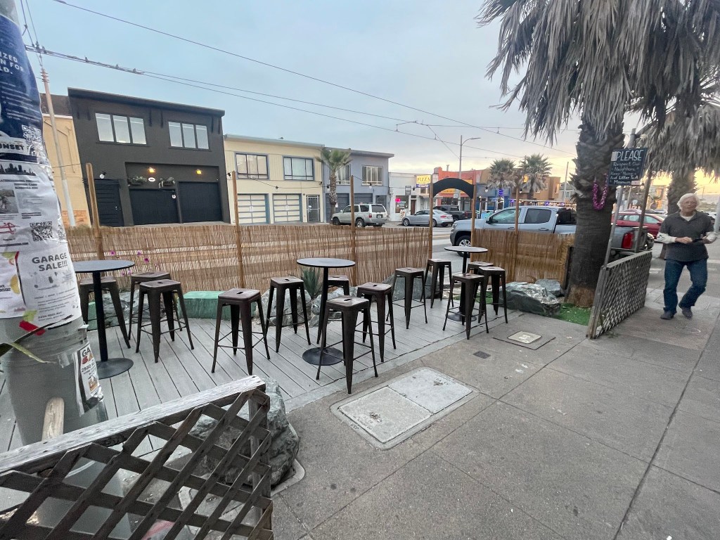 photo of parklet of White Cap, San Francisco