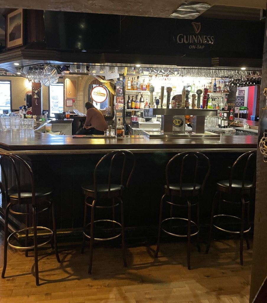 photo of the bar of The Black Knight Pub, Yellowknife, Canada