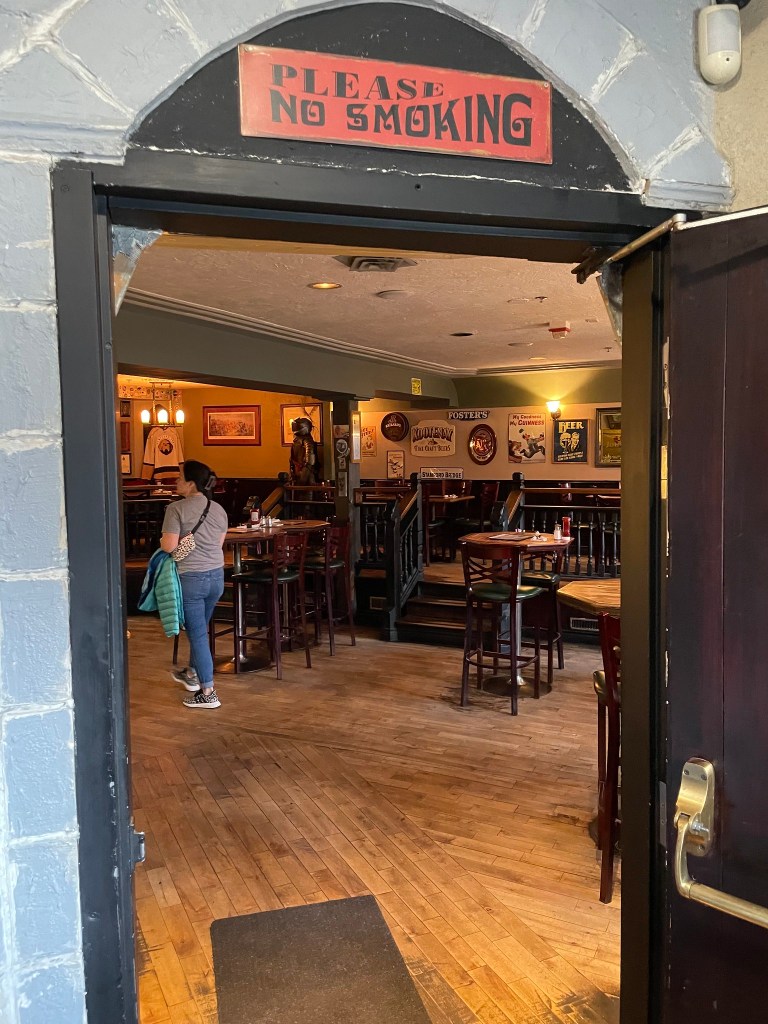 photo of the doorway of The Black Knight Pub, Yellowknife, Canada