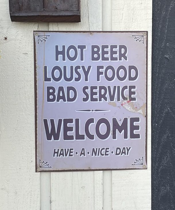 photo of the sign at The Black Knight Pub, Yellowknife, Canada
