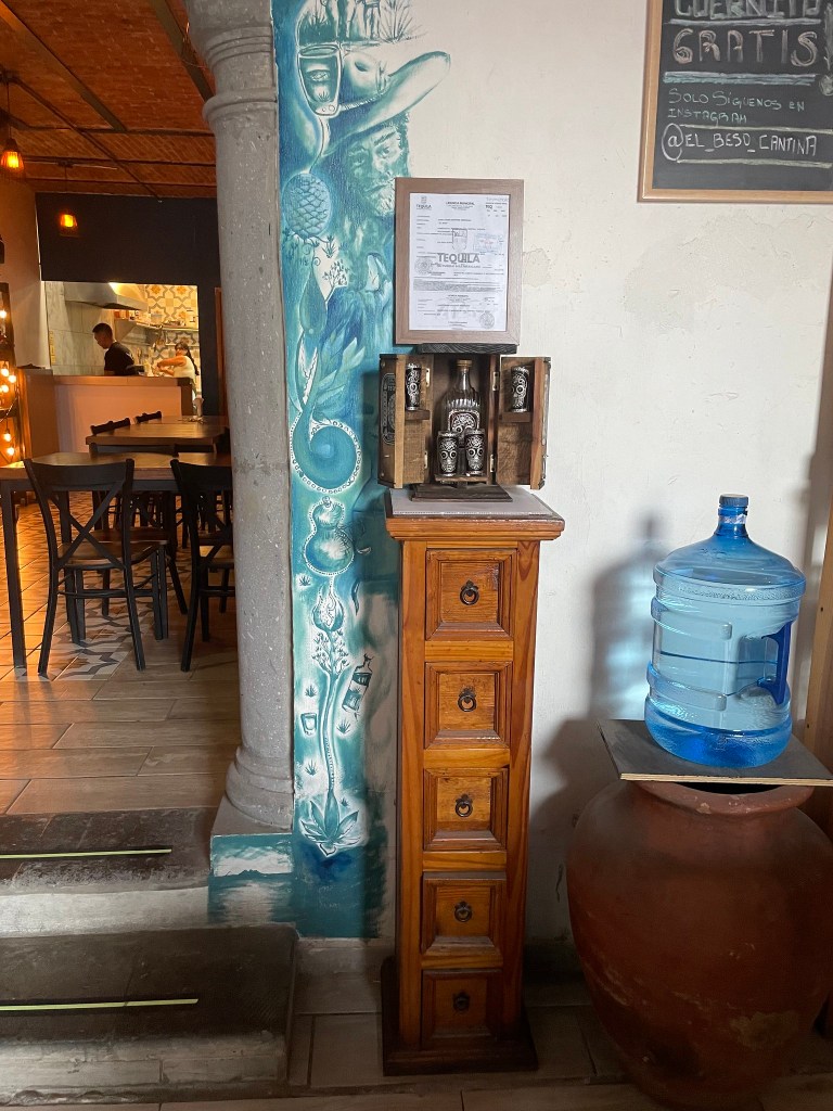 photo of the interior of El Beso Cantina, Tequila, Mexico