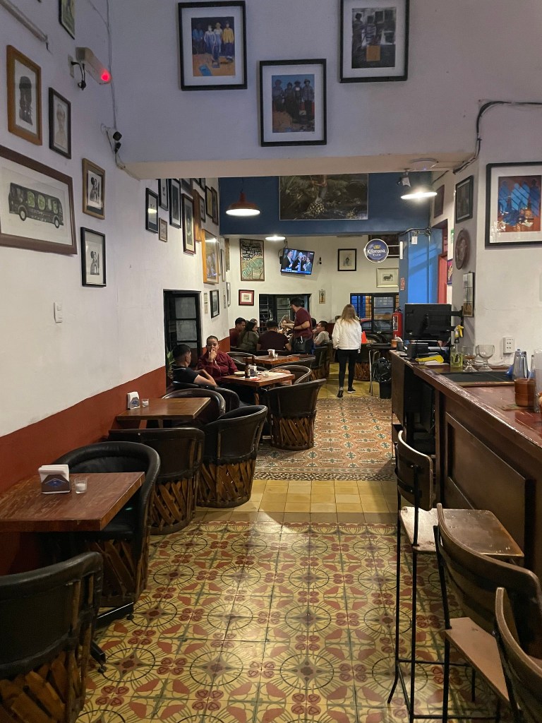 photo of interior of La Occidental Cantina, Guadalajara, Mexico