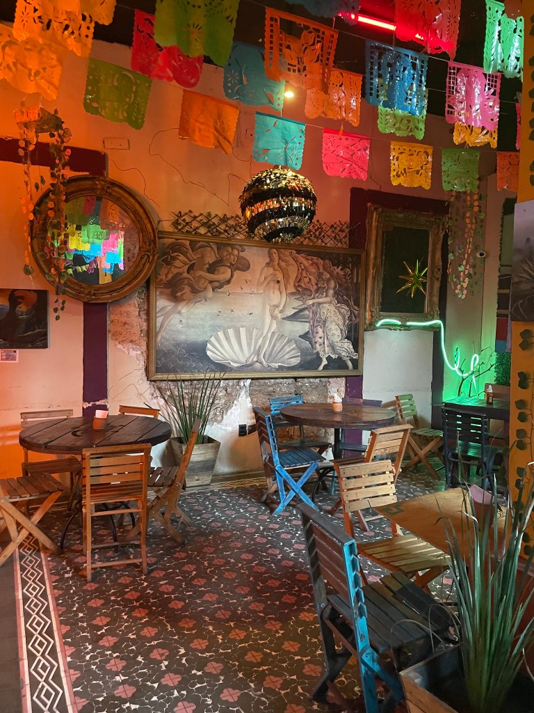 photo of interior of Pulqeria Mexcal, Guadalajara, Mexico