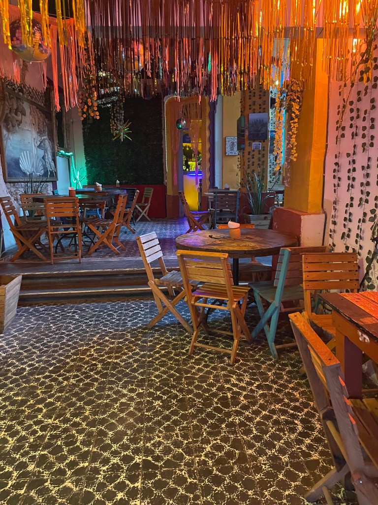 photo of interior of Pulqeria Mexcal, Guadalajara, Mexico