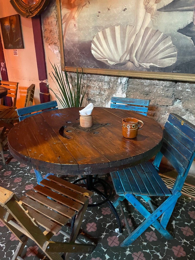 photo of interior of Pulqeria Mexcal, Guadalajara, Mexico