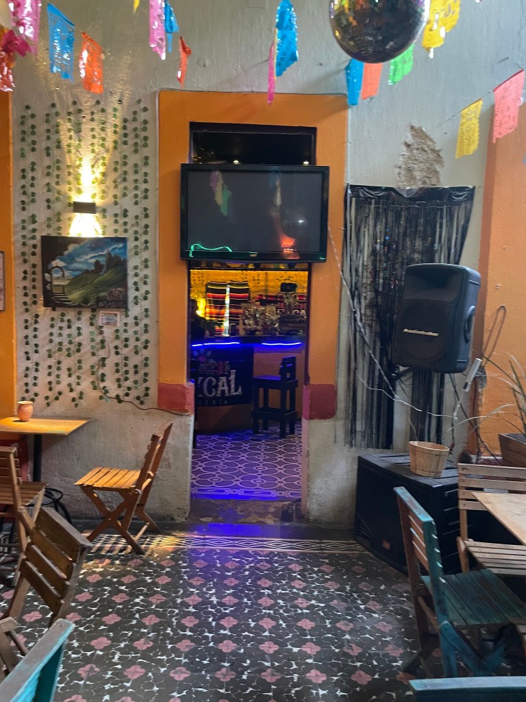 photo of interior of Pulqeria Mexcal, Guadalajara, Mexico