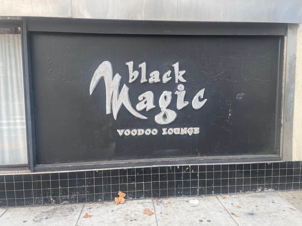 photo of sign of Black Magic, San Francisco