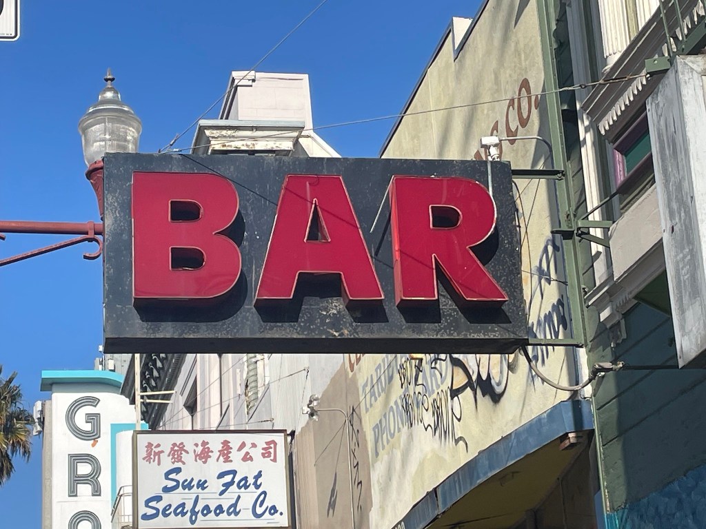 photo of the sign of Mission Bar, San Francisco