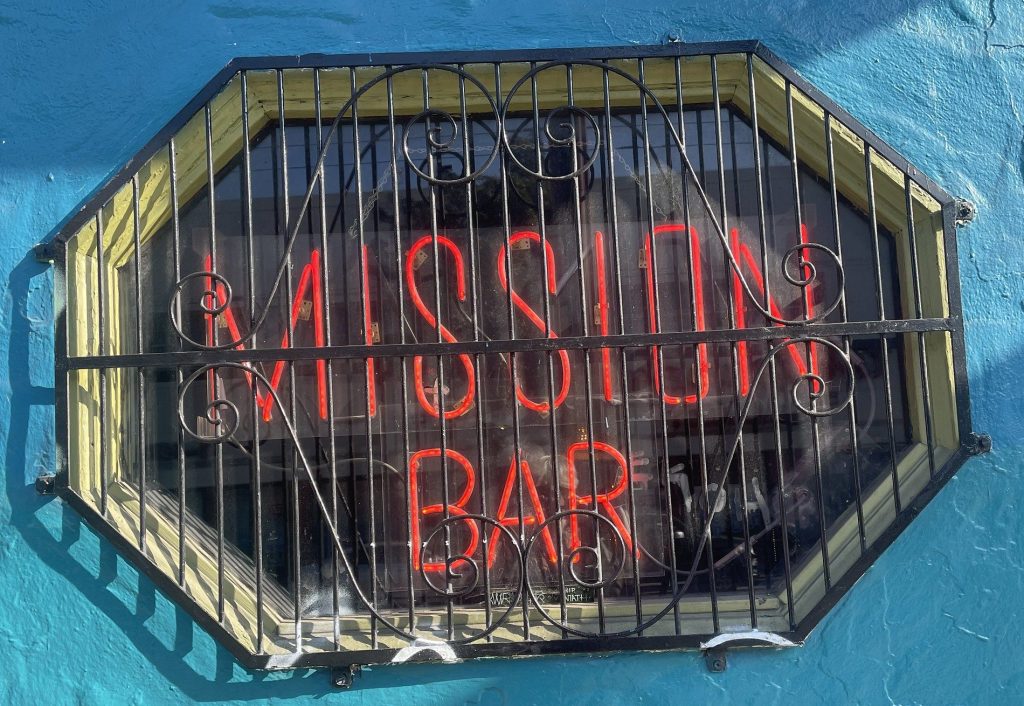 photo of the sign of Mission Bar, San Francisco