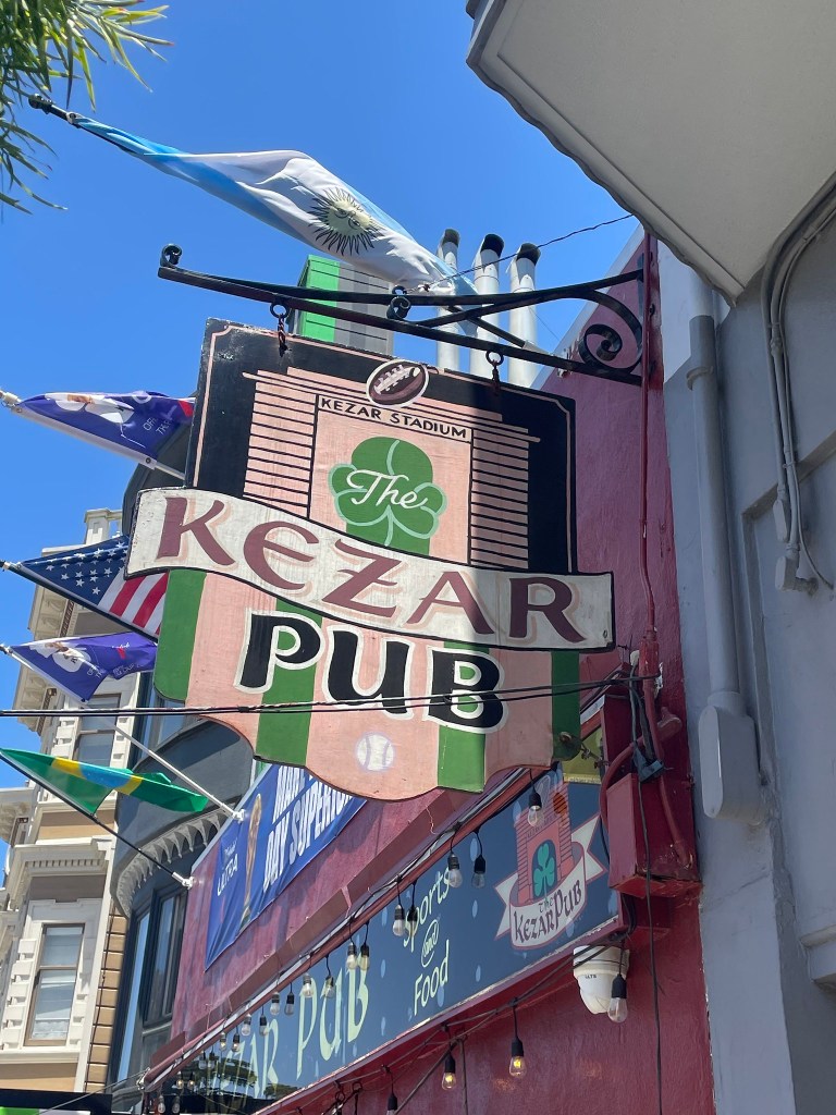 photo of the sign of The Kezar Pub, San Francisco