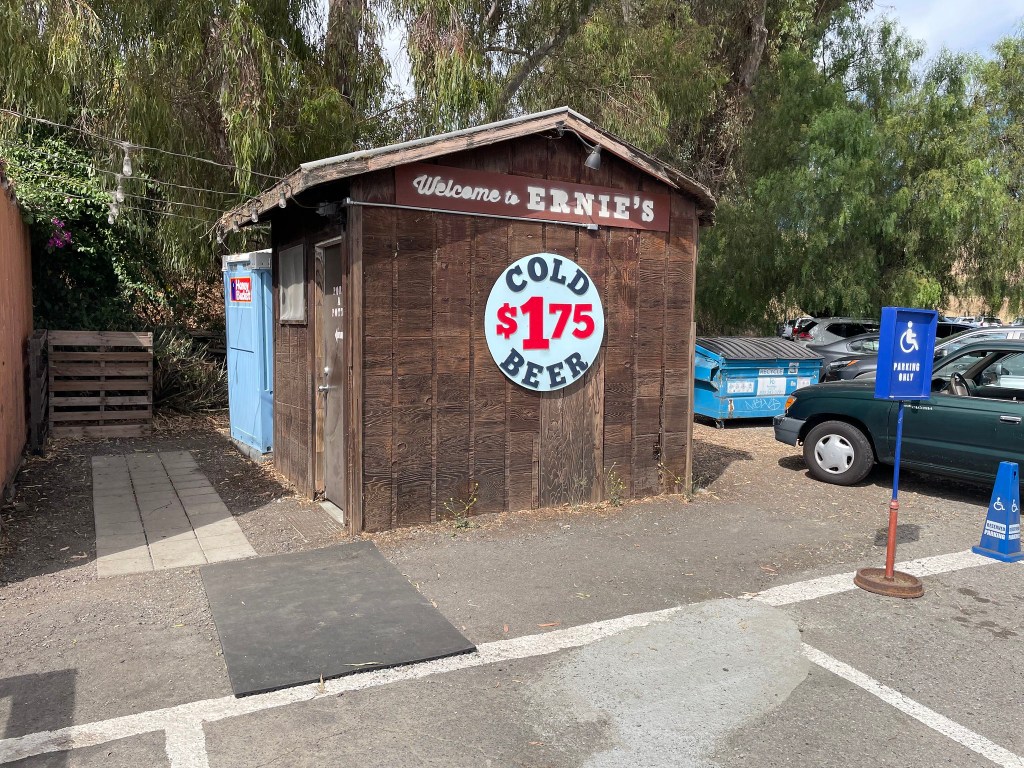 photo of the toilets of Ernie's Tin Bar, Petaluma, CA