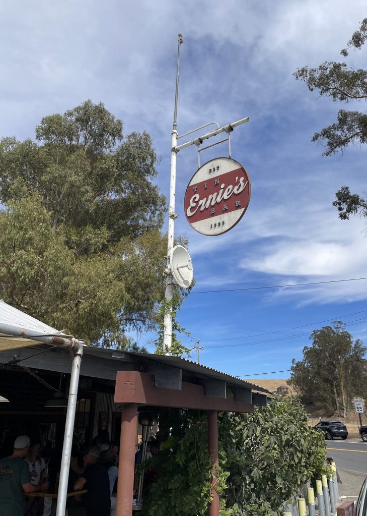 photo of the exterior of Ernie's Tin Bar, Petaluma, CA