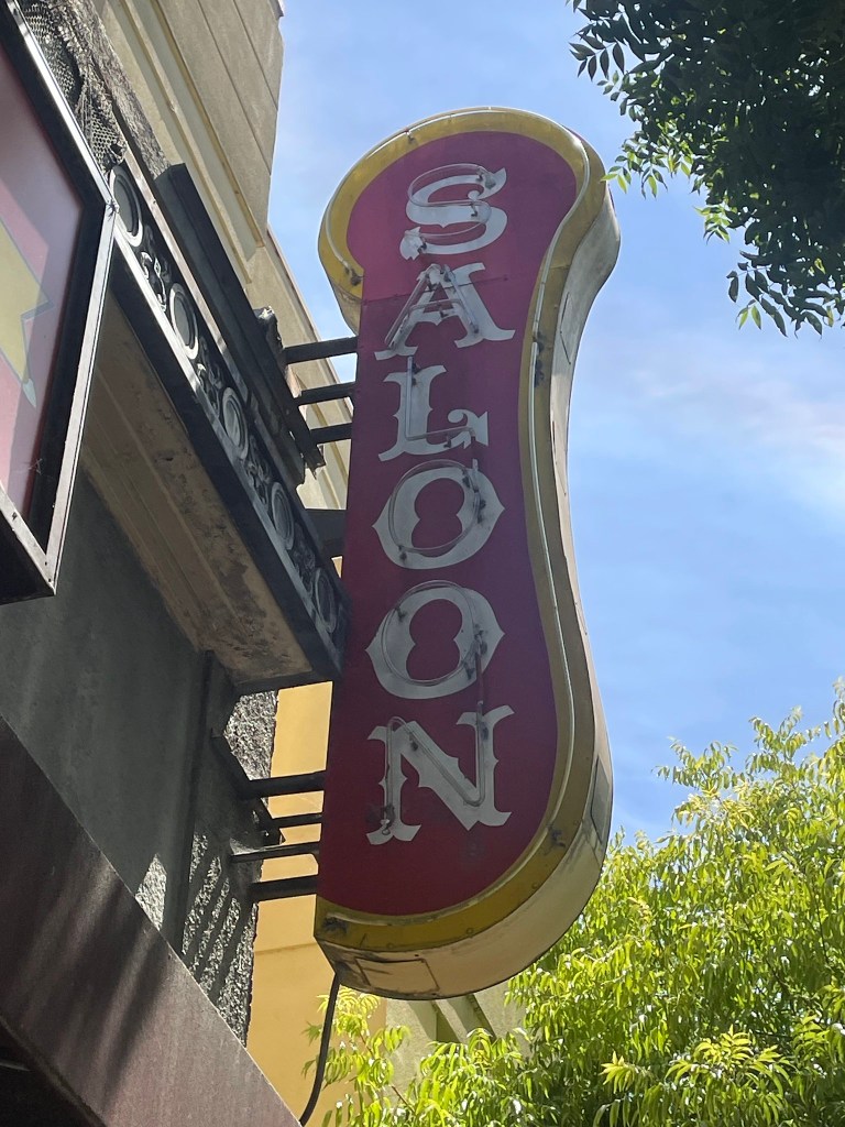 photo of Saloon sign for Gale's Central Club, Petaluma, CA