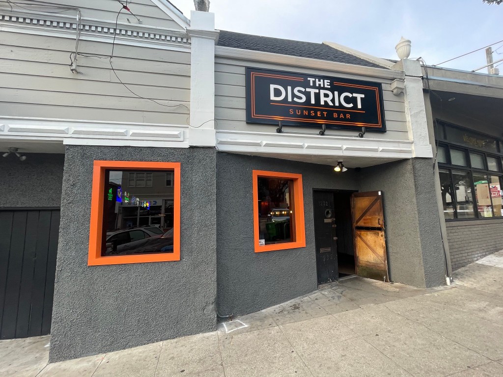 photo of the exterior of The District Bar, SF