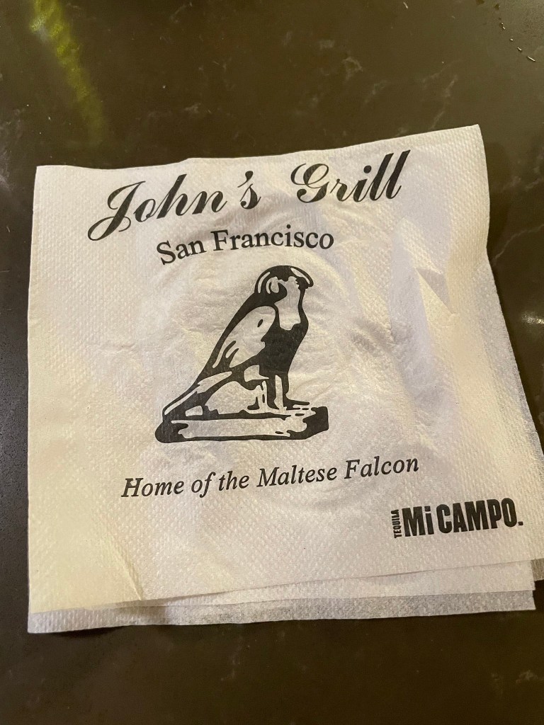 photo of napkin of John's Grill, San Francisco